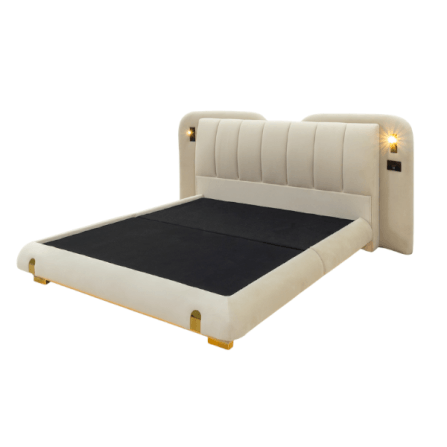 ฐานรองหัวเตียง 6 ฟุต WISDOM DESIGN FURNITURE รุ่น MARBLE สีครีมขาว_0